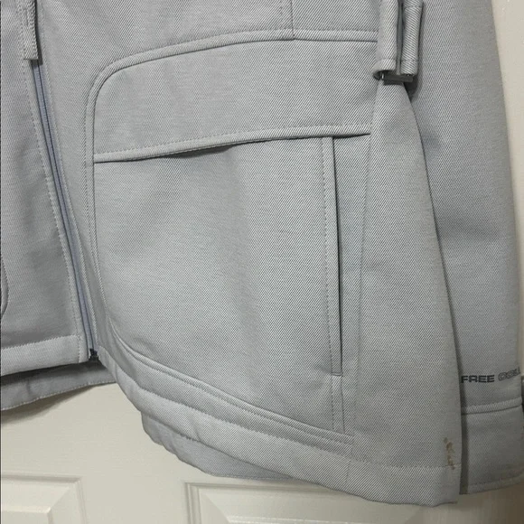 Free Country Light Gray Water Resistant Rain Coat with Removable Hood sz 2X - Picture 5 of 16